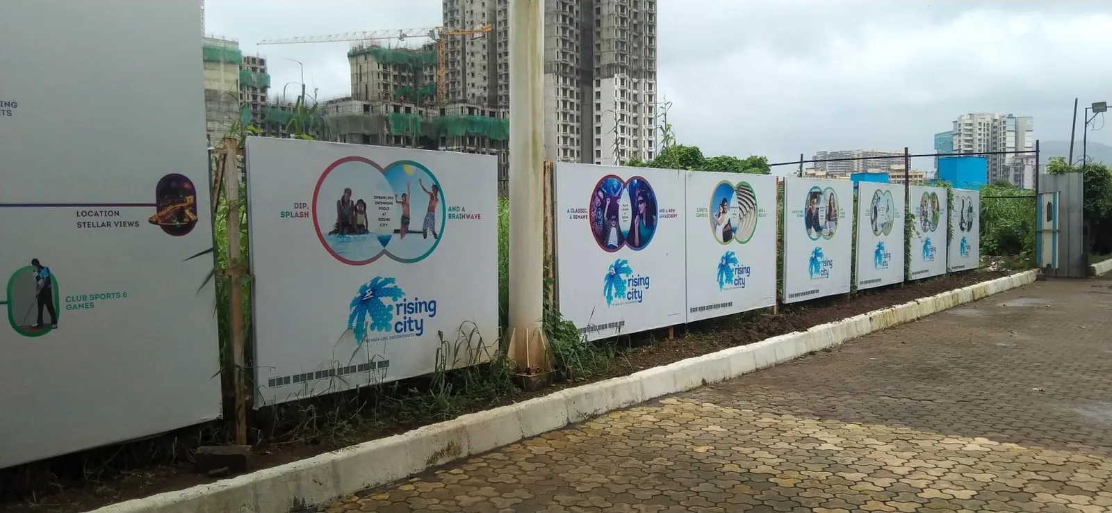 Large format printed site branding